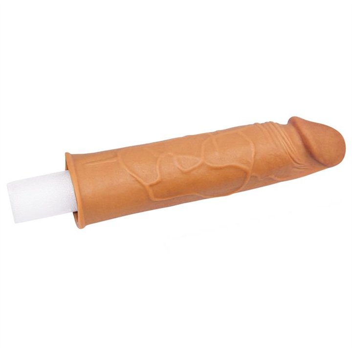 Penis Sleeve Pleasure X Tender Brown - LO-LV1050 - Teknashop Ltd