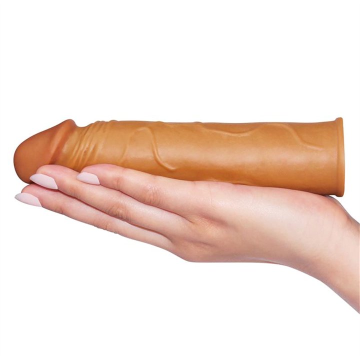 Penis Sleeve Pleasure X Tender Brown - LO-LV1050 - Teknashop Ltd