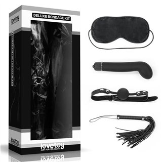 Bondage Kit Deluxe with Vibrator Black - LO-SM1012 - Teknashop Ltd