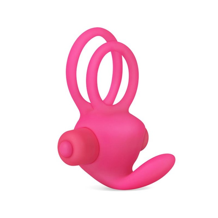 Double Vibrating Cockring Power Clit Duo Pink - LO-LV1427-P - Teknashop Ltd