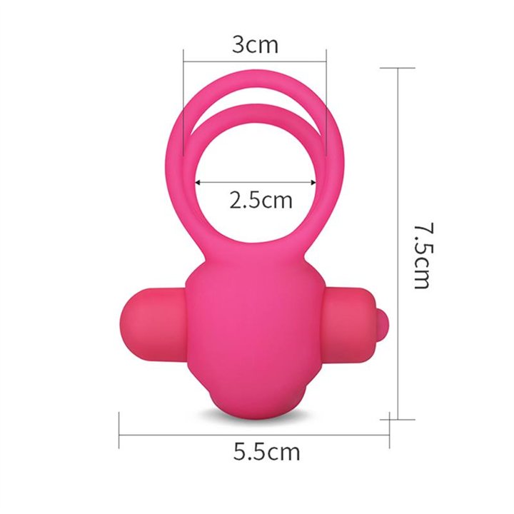 Double Vibrating Cockring Power Clit Duo Pink - LO-LV1427-P - Teknashop Ltd
