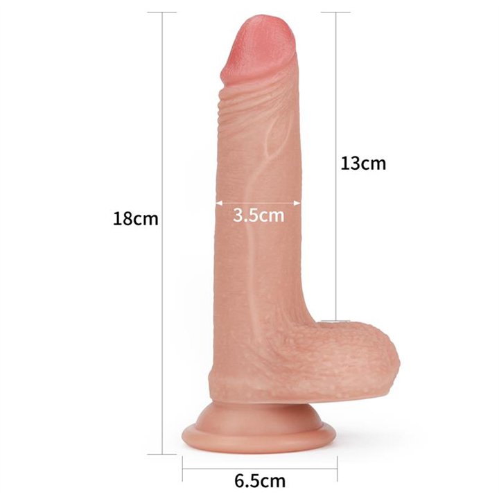 Dildo Nature 7 Liquid Silicone Flesh - LO-LV4001-F - Teknashop Ltd