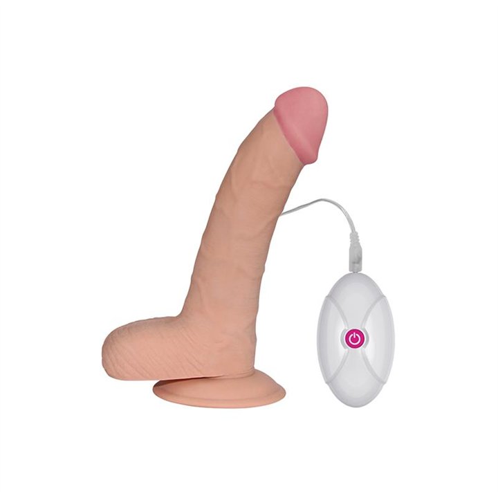 Dildo The Ultra Soft Dude con Vibración 8.8 Natural - LO-LV1095 - Teknashop Ltd