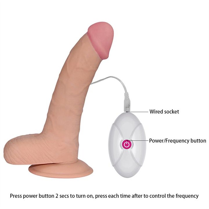 Dildo The Ultra Soft Dude con Vibración 8.8 Natural - LO-LV1095 - Teknashop Ltd