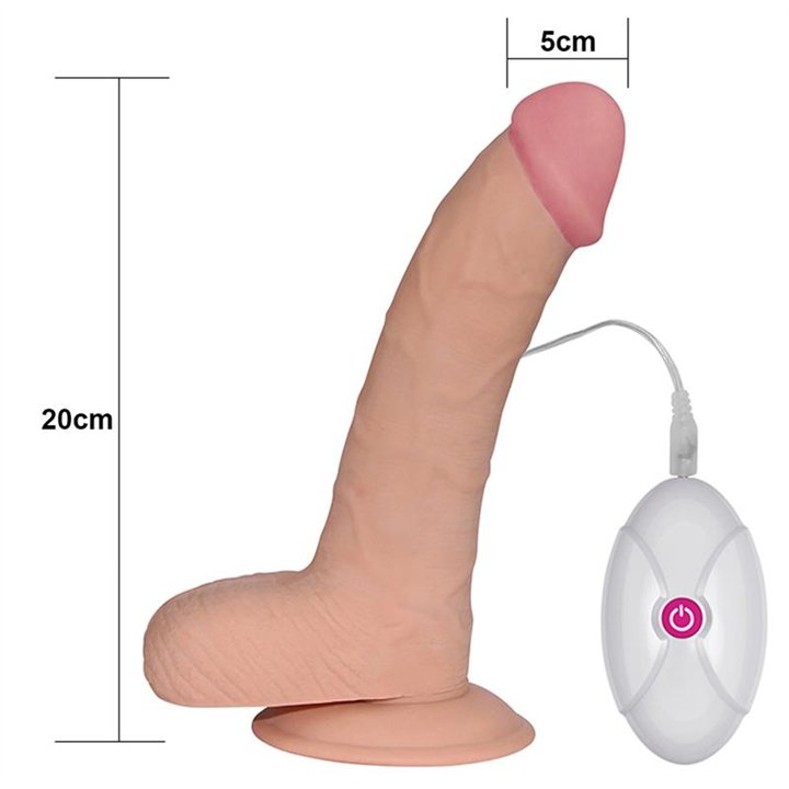 Dildo The Ultra Soft Dude con Vibración 8.8 Natural - LO-LV1095 - Teknashop Ltd