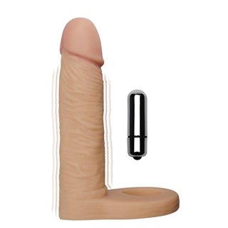 Dildo The Ultra Soft Double with Vibration 5.8 Flesh - LO-LV1131 - Teknashop Ltd