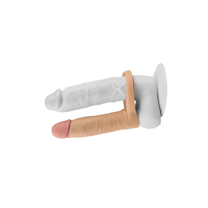 Dildo The Ultra Soft Double with Vibration 5.8 Flesh - LO-LV1131 - Teknashop Ltd