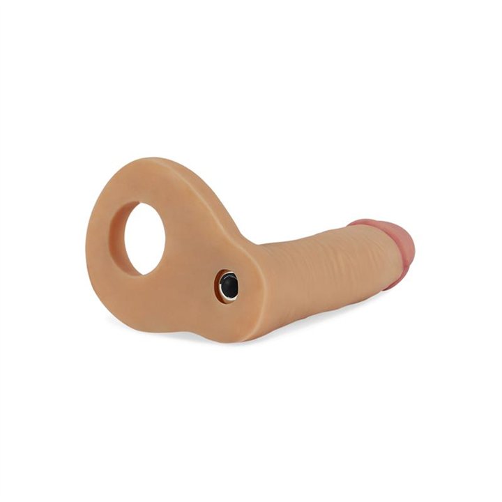 Dildo The Ultra Soft Double with Vibration 5.8 Flesh - LO-LV1131 - Teknashop Ltd