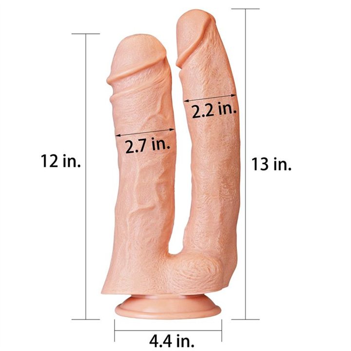 Double Dildo King 12 Flesh - LO-LV111013 - Teknashop Ltd