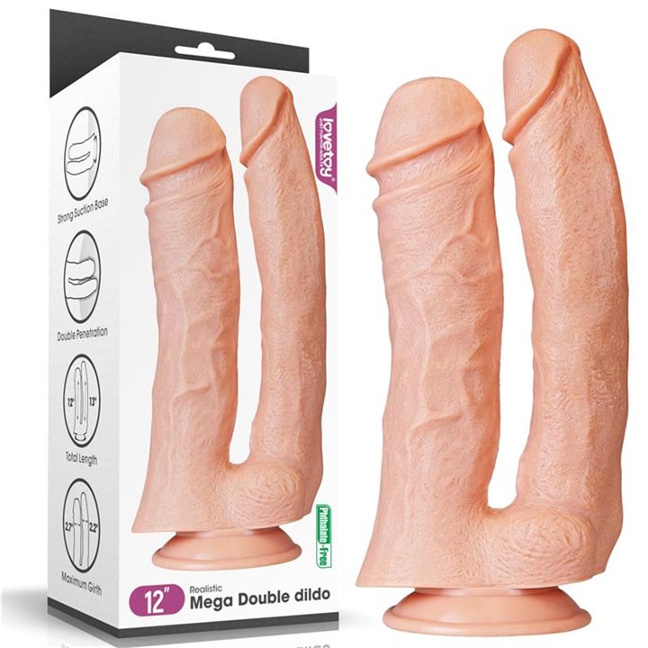 Double Dildo King 12 Flesh - LO-LV111013 - Teknashop Ltd