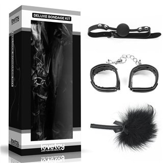 Bondage Kit Deluxe Black - LO-SM1006 - Teknashop Ltd
