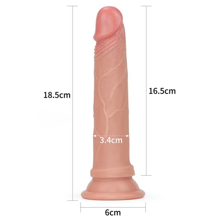 Dildo Nature 7 Liquid Silicone Flesh - LO-LV4002-F - Teknashop Ltd