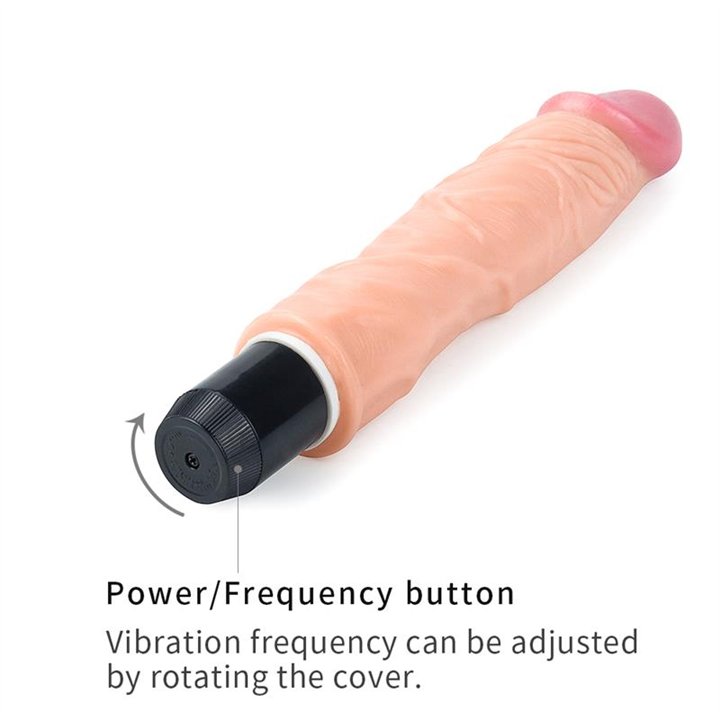 Dildo Flexi 9.5 with Vibration Flesh - LO-LV1014 - Teknashop Ltd
