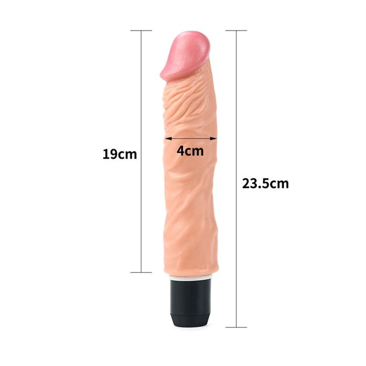 Dildo Flexi 9.5 with Vibration Flesh - LO-LV1014 - Teknashop Ltd