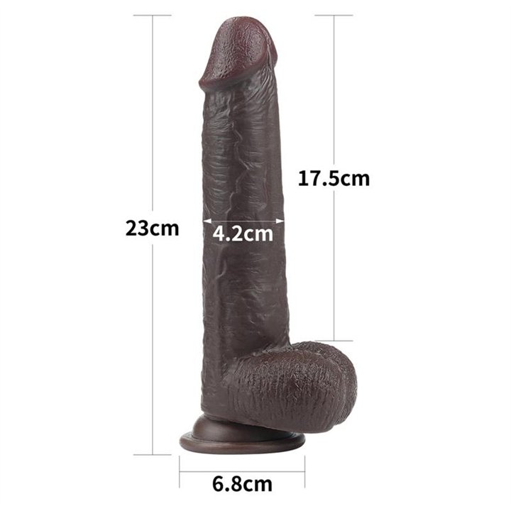 Dildo Sliding 9 Black - LO-LV317013 - Teknashop Ltd