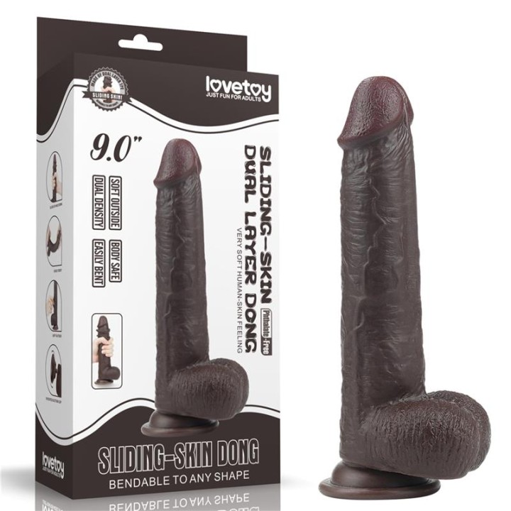 Dildo Sliding 9 Black - LO-LV317013 - Teknashop Ltd