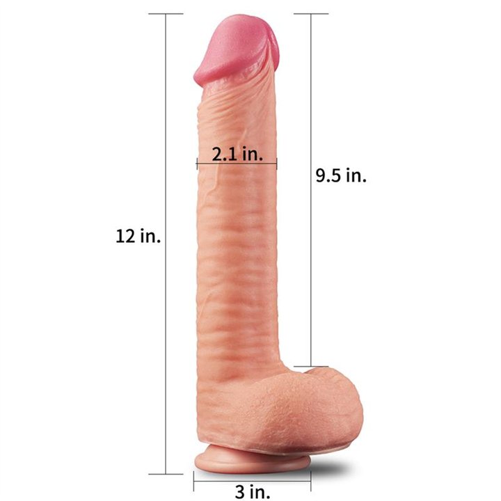 Dildo Nature 12 Dual Layer Flesh - LO-LV411013 - Teknashop Ltd
