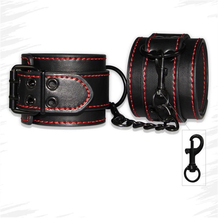 Ankle Cuffs Bondage Black - LO-LV1654 - Teknashop Ltd