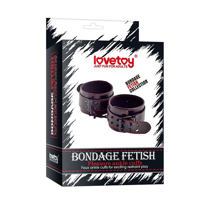 Ankle Cuffs Bondage Black - LO-LV1654 - Teknashop Ltd