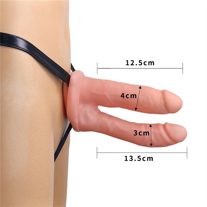 Harness Double Hollow Dildo - LO-LV3005 - Teknashop Ltd