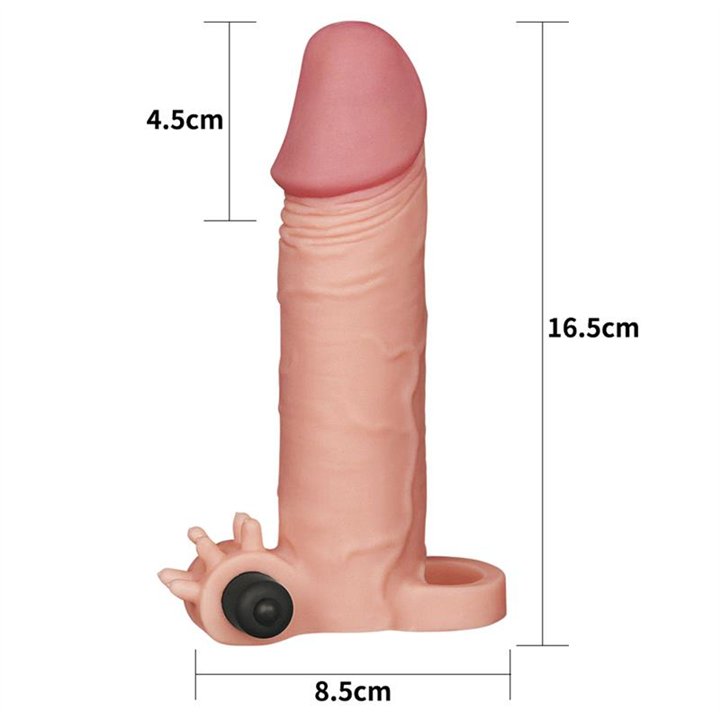 Penis Sleeve with Vibration Add 2 Plesure X Tender Flesh - LO-LV1062-F - Teknashop Ltd