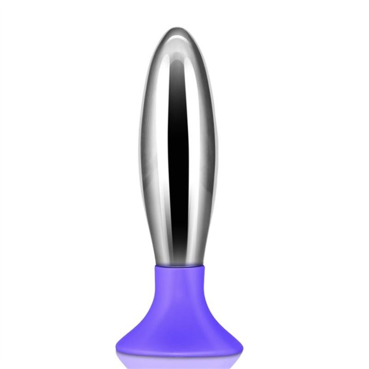 Butt Plug Bobby Metal and Silicone Purple - LO-LV2708-PU - Teknashop Ltd