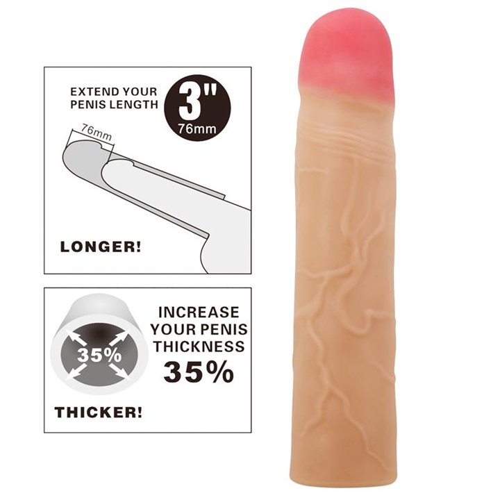 Extended Penis Sleeve 3 Kylian - BI-026257 - Teknashop Ltd
