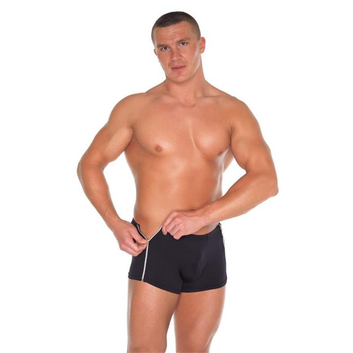 Short with 2 Zippers Black One Size - R1963 - Teknashop Ltd