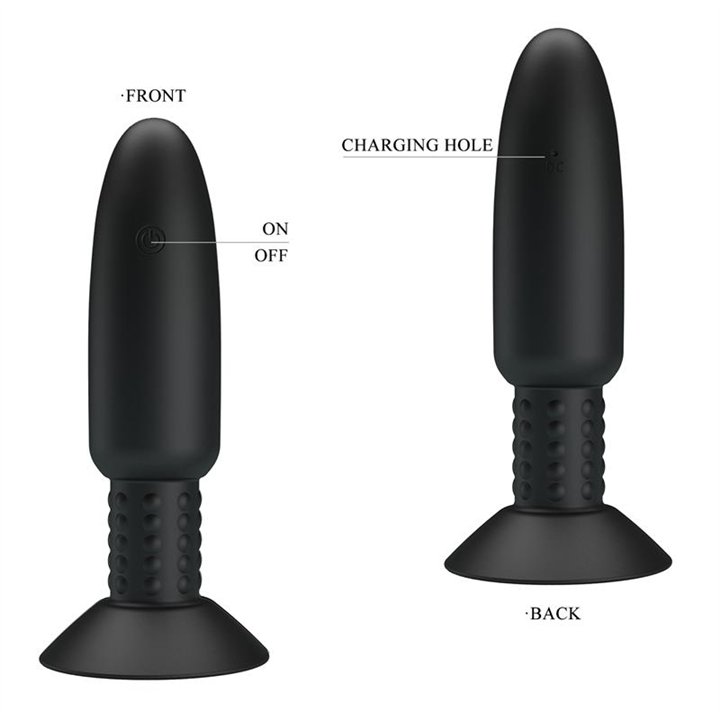 Remote-Controlled Anal Plug with Vibration and Rotation - USB - BI-040073W - Teknashop Ltd