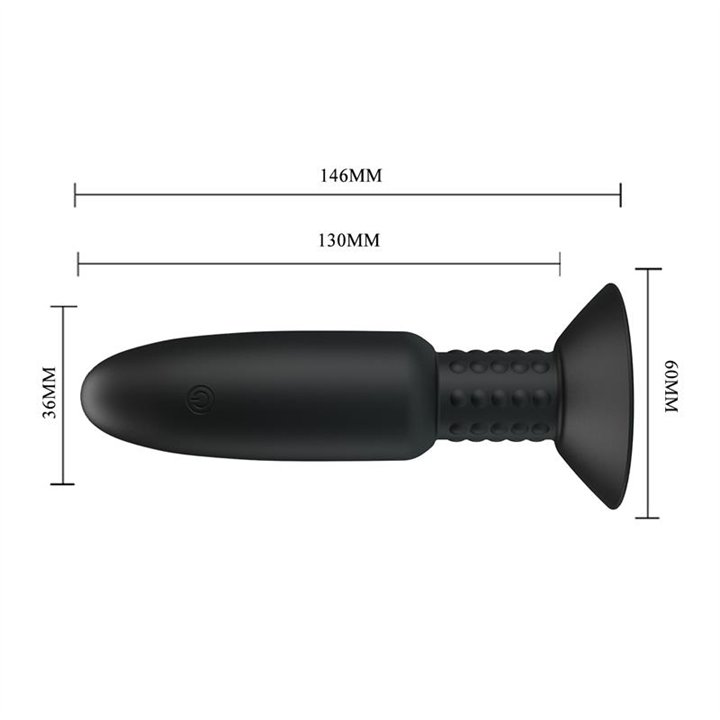 Remote-Controlled Anal Plug with Vibration and Rotation - USB - BI-040073W - Teknashop Ltd