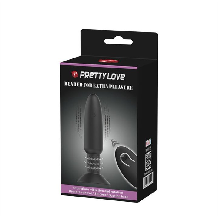 Remote-Controlled Anal Plug with Vibration and Rotation - USB - BI-040073W - Teknashop Ltd