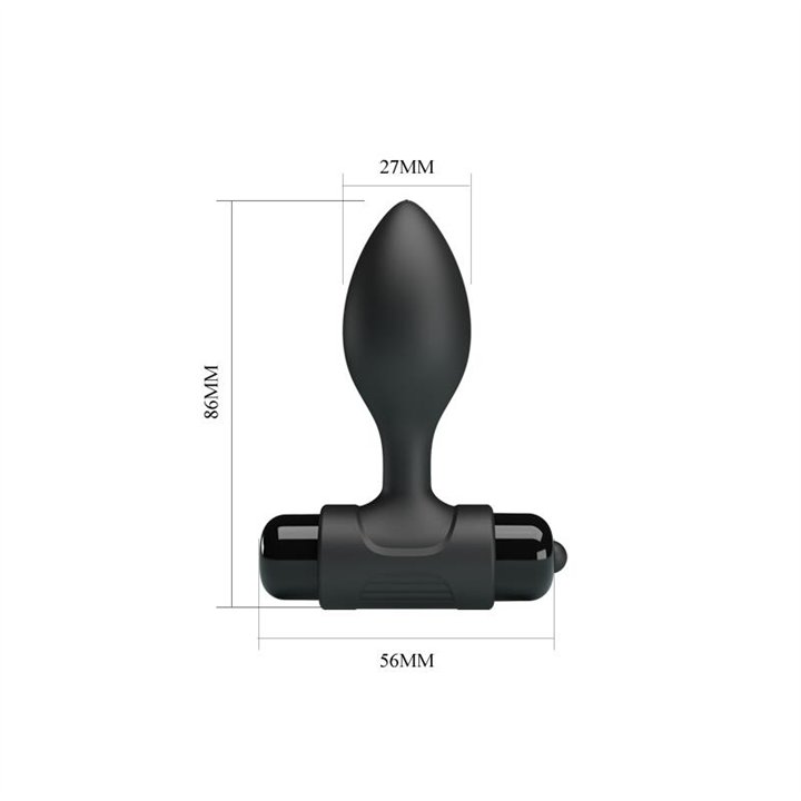 Butt Plug With Vibration Silcione - BI-040077 - Teknashop Ltd