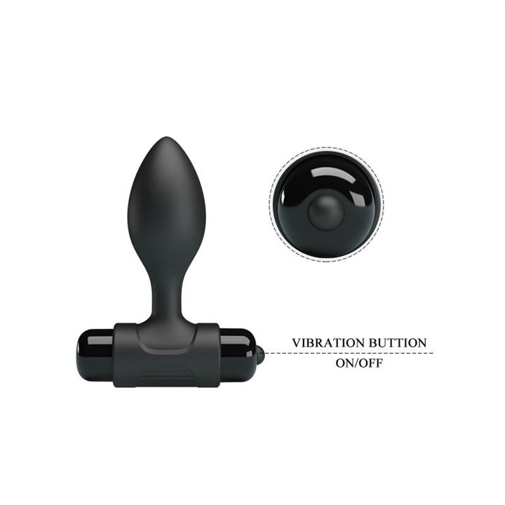 Butt Plug With Vibration Silcione - BI-040077 - Teknashop Ltd