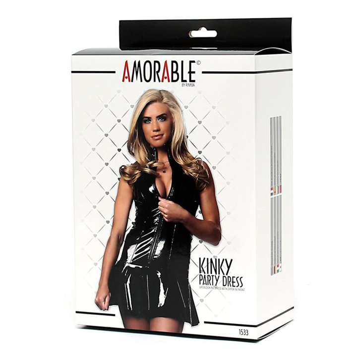 Latex Dress ith Zipper - R1533.1 - Teknashop Ltd