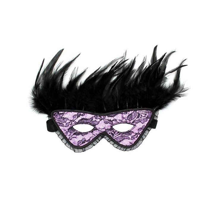 Máscara de Lujo con Plumas Purple - R8123 - Teknashop Ltd