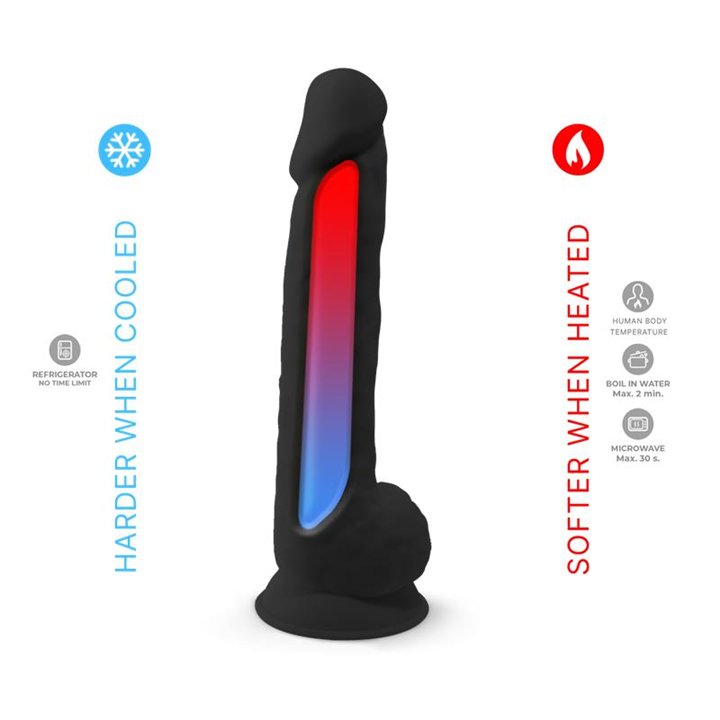 Dildo Dual Density Model 1 15 Black - SD-221090 - Teknashop Ltd