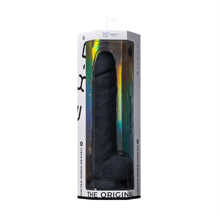 Dildo Dual Density Model 1 15 Black - SD-221090 - Teknashop Ltd