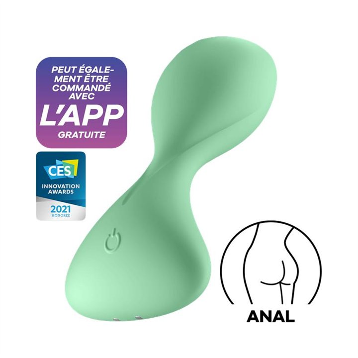 Trendsetter Butt Plug with Vibration and APP Light Green - 4061504006826 - Teknashop Ltd