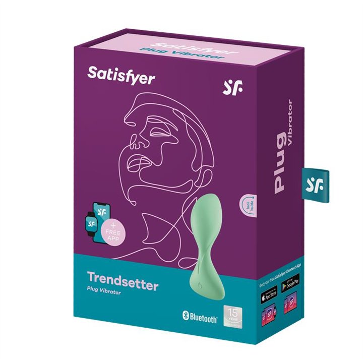 Trendsetter Butt Plug with Vibration and APP Light Green - 4061504006826 - Teknashop Ltd