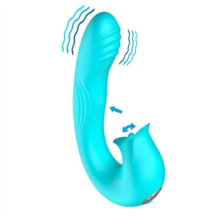 Hydra Vibe with Pulsation and Clitoris Stimulating Tongue 3 Motors USB - U-074 - Teknashop Ltd