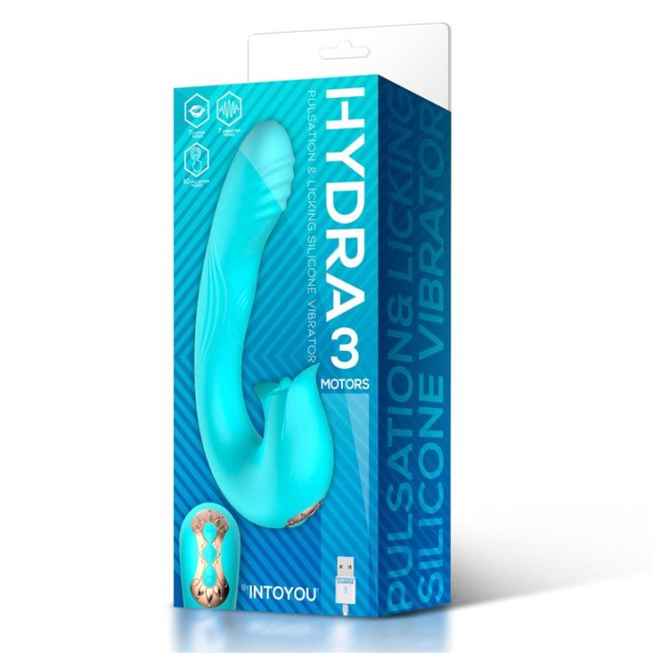 Hydra Vibe with Pulsation and Clitoris Stimulating Tongue 3 Motors USB - U-074 - Teknashop Ltd