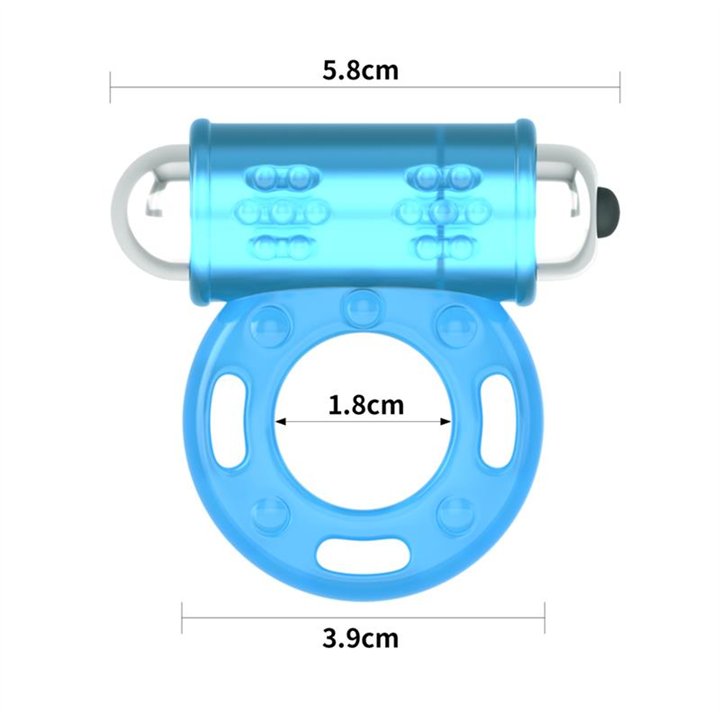 Lumino Play Vibrating Penis Ring Blue Light - LO-LV343215 - Teknashop Ltd