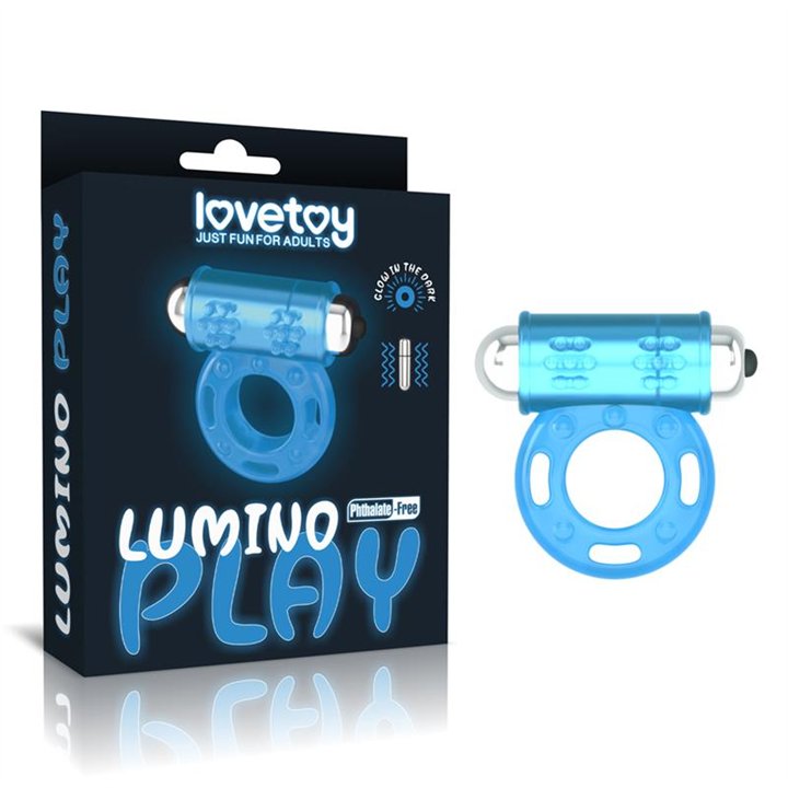 Lumino Play Vibrating Penis Ring Blue Light - LO-LV343215 - Teknashop Ltd