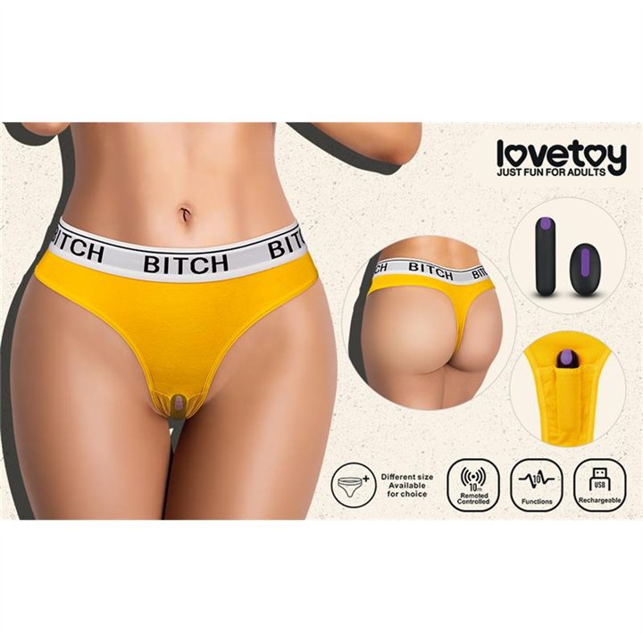 Open Panties with Vibrating Bullet and Remote Control Size L - LO-LV770202L - Teknashop Ltd
