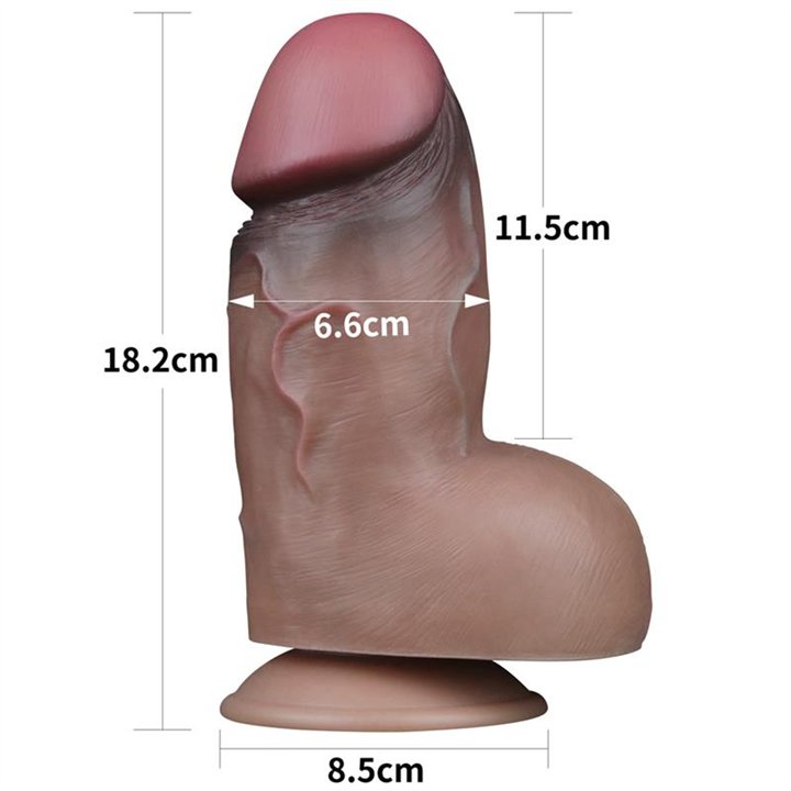 Dual Layered Platinum Silicone Dildo 7 - LO-LV411050 - Teknashop Ltd