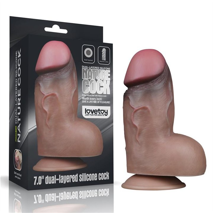 Dual Layered Platinum Silicone Dildo 7 - LO-LV411050 - Teknashop Ltd