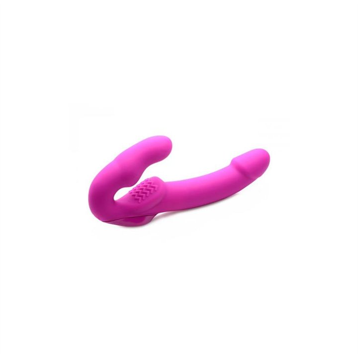 Evoke Vibrating Strapless Strap-On Pink - S848518029782 - Teknashop Ltd
