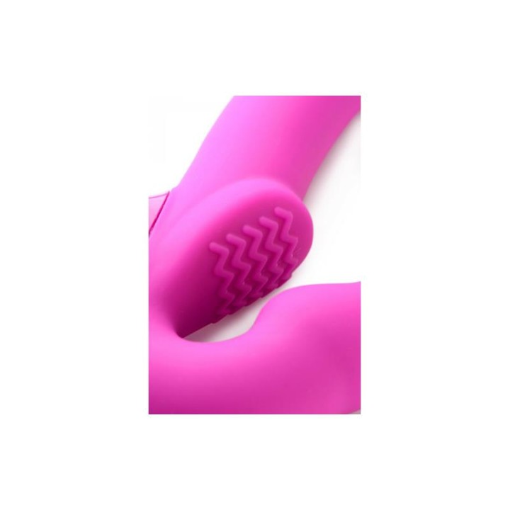 Evoke Vibrating Strapless Strap-On Pink - S848518029782 - Teknashop Ltd