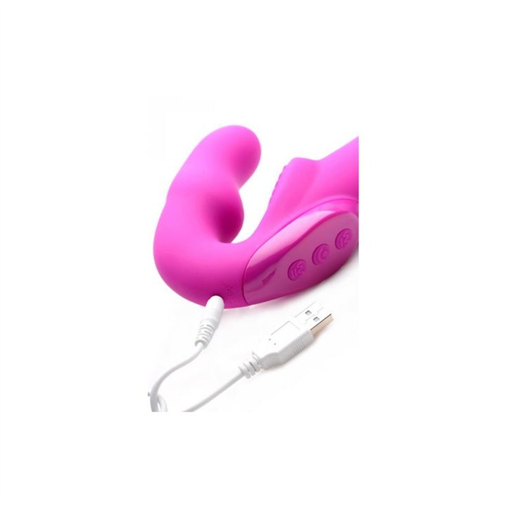 Evoke Vibrating Strapless Strap-On Pink - S848518029782 - Teknashop Ltd