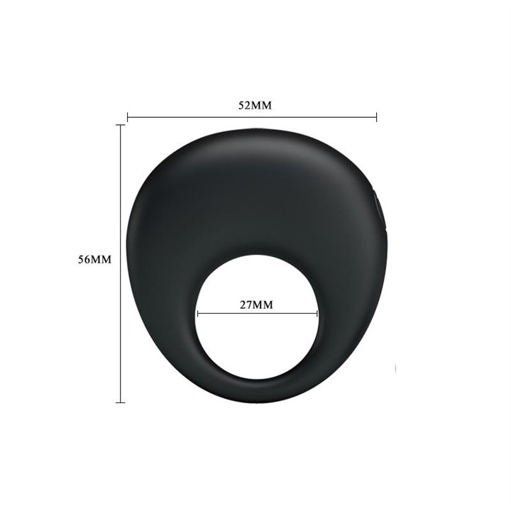 Pretty Love Vibrating Cock Ring Trap Black - BI-210140 - Teknashop Ltd